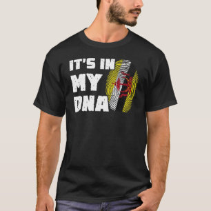 Camiseta Está no meu DNA Brunei Sinalizador Homens Imprimid
