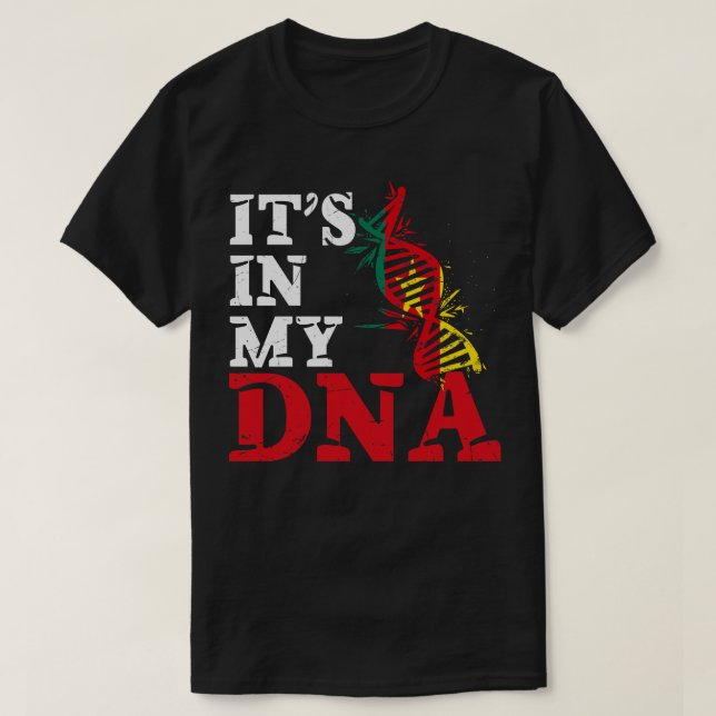 Camiseta Está no meu DNA Camarões (Frente do Design)