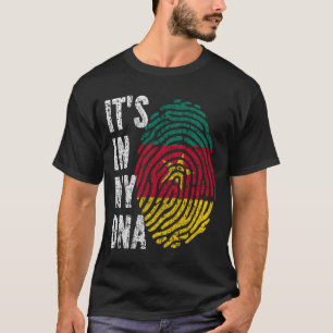 Camiseta Está no meu DNA Camarões Sinalizador Homens Mulher