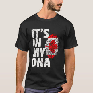 Camiseta Está No Meu Dna Canadá, Na Bandeira Canadiana Leaf