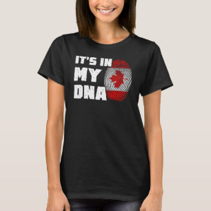 Camiseta Está no meu DNA, Canadá, Sinalizador, Homens Impri