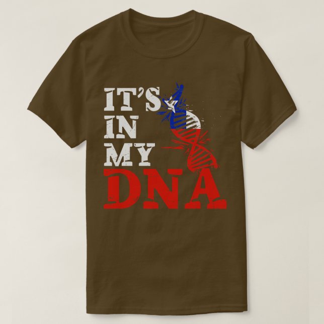 Camiseta Está no meu DNA Chile (Frente do Design)