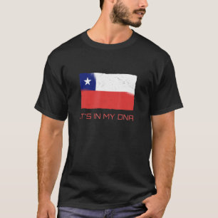 Camiseta Está No Meu Dna    ChileBandeira Orgulhosa Do Chi