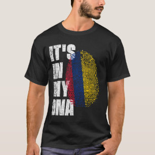 Camiseta ESTÁ NO MEU DNA Colômbia Flag