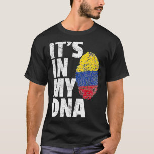 Camiseta Está no meu DNA Colombiano Sinalizador Souvenir