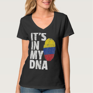 Camiseta Está no meu DNA Colombiano Sinalizador Souvenir