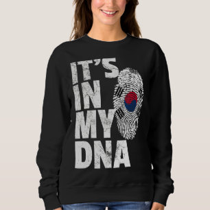 Camiseta Está no meu Dna Coreia do Sul Bandeira Souvenir