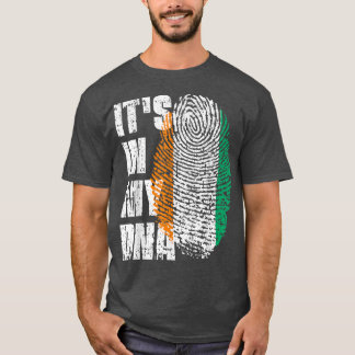 Camiseta Está no meu Dna Costa do Marfim Bandeira Ivorian 5