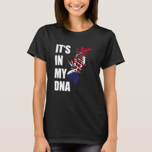 Camiseta Está no meu Dna Croata Flag Origine Croácia Roots
