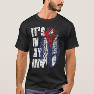 Camiseta Está no meu Dna Cuba Flag Cuban
