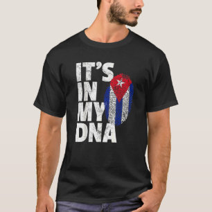 Camiseta Está no meu Dna Cuba Flag Orgulho Cubano Mente Mul