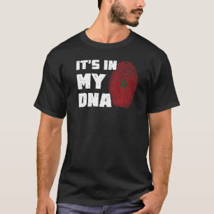 Camiseta Está no meu DNA da Bandeira de Marrocos Impressão