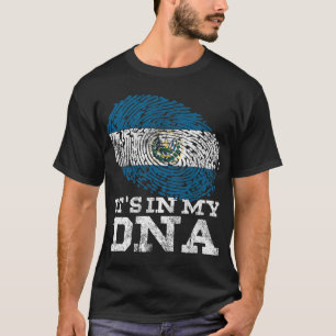Camiseta Está no meu DNA El Salvadorenho, hispânico, sinali