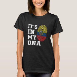 Camiseta Está no meu DNA Equador Orgulhoso Bandeira do Equa
