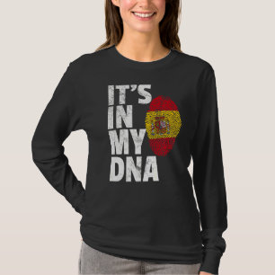Camiseta Está no meu DNA, Espanha Espanhola, mulheres