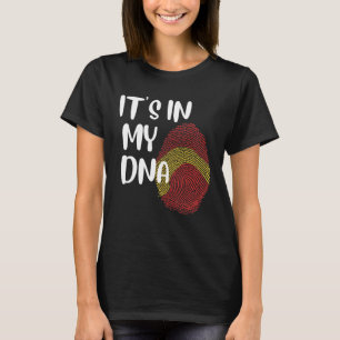 Camiseta Está no meu DNA Espanhol Ortoso Espanhol Bandeira