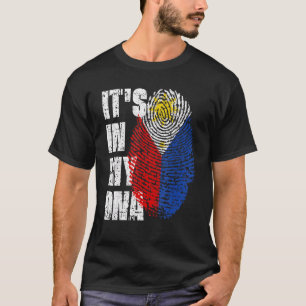 Camiseta Está no meu Dna Filipinas, Bandeira Filipino