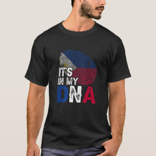 Camiseta Está no meu DNA Filipinas Sinalizador Impressão Di