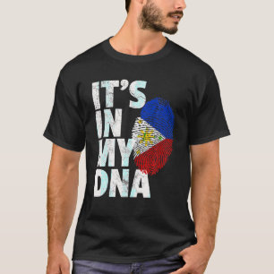 Camiseta Está no meu DNA Filipino Filipinas Bandeira Nacion