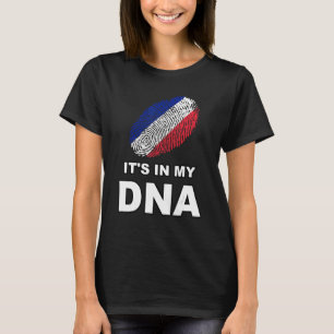 Camiseta Está no meu DNA Fingerprint França País Francês F