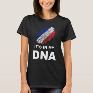 Camiseta Está no meu DNA Fingerprint França País Francês F