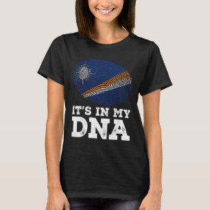 Camiseta Está no meu Dna Fingerprint Marshall Islands Flag 