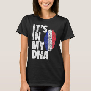 Camiseta Está no meu DNA França Bandeira Souvenir 1