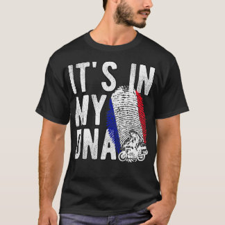 Camiseta Está no meu DNA França País Impressão francesa Mo