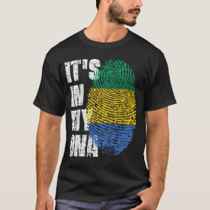Camiseta Está no meu DNA Gabon Flag Boy Gift