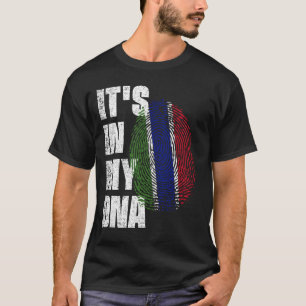 Camiseta ESTÁ NO MEU DNA Gambia Flag