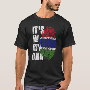 Camiseta Está no meu Dna Gambia Flag Gambian