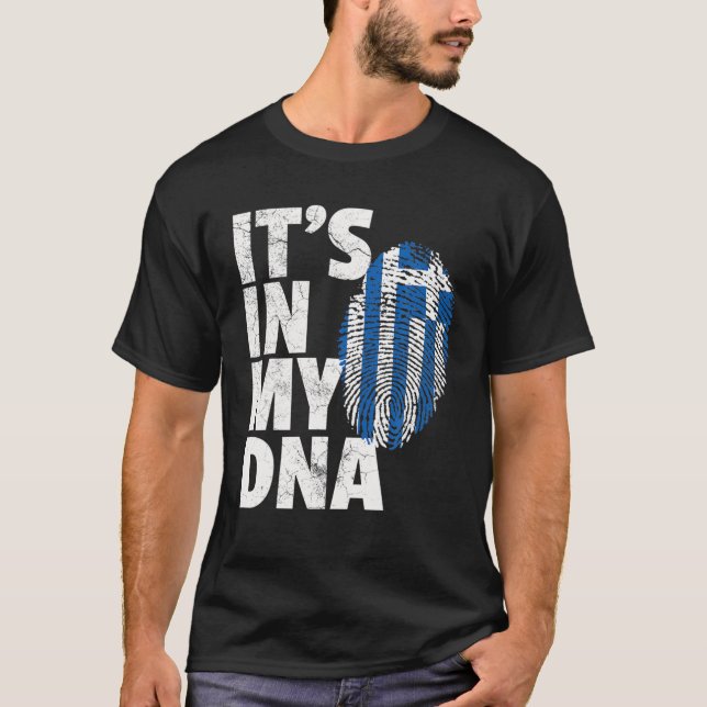 Camiseta Está no meu DNA, Grécia grega, Orgulho Oficial Gi (Frente)