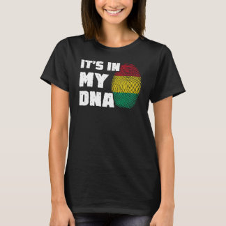 Camiseta Está no meu DNA Guiné Sinalizador Homens Imprimido