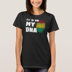 Camiseta Está no meu DNA Guiné Sinalizador Homens Imprimido
