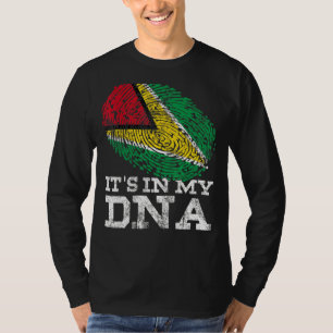 Camiseta Está no meu Dna Guyana Sinalizador Genes Vintage G