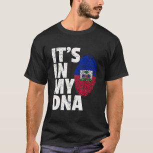 Camiseta Está No Meu Dna Haiti A Bandeira Haitiana Mens Mam