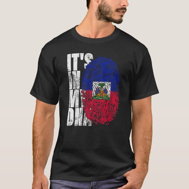 Camiseta Está no meu DNA Haiti Gráfico para Homens Mulheres (Frente)