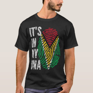 Camiseta Está no meu DNA, Homens da Guiana, Mulheres Crianç