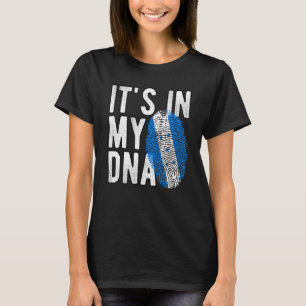 Camiseta Está no meu DNA Honduras, sinalizador Fingerprint