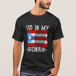 Camiseta Está no Meu DNA Impressão Digital Bandeira de Port