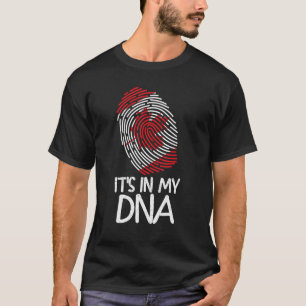 Camiseta Está no meu DNA Impressão digital da bandeira ca