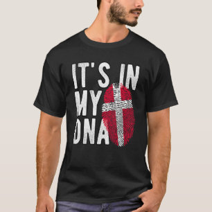 Camiseta está no meu DNA impressão digital da bandeira da D