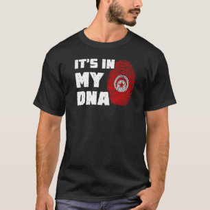 Camiseta Está no meu DNA impressão digital da bandeira da T