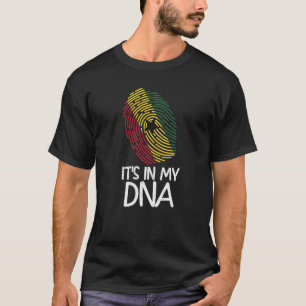 Camiseta Está no meu DNA Impressão digital da bandeira gan