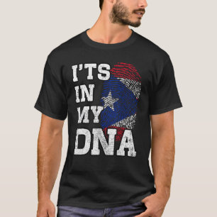Camiseta Está no meu DNA Impressão Digital Porto-Riquenha O