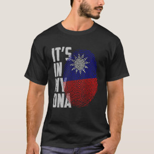 Camiseta Está no meu DNA, Indicador Taiwan de Bandeira