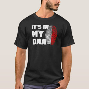 Camiseta Está no meu DNA Indonésia Sinalizador de Homens Im