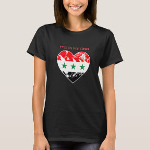 Camiseta Está No Meu Dna Iraque Orgulhosa Bandeira do Cora