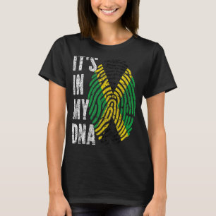 Camiseta Está No Meu Dna Jamaica Bandeira Homens Mulheres C