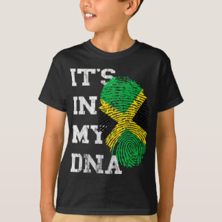 Camiseta Está no meu DNA Jamaica Genetic Jamaican Roots Jam